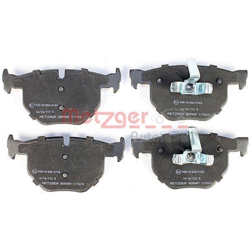 Bremsbelagsatz, Scheibenbremse METZGER 1170318 f&uuml;r BMW, Hinterachse