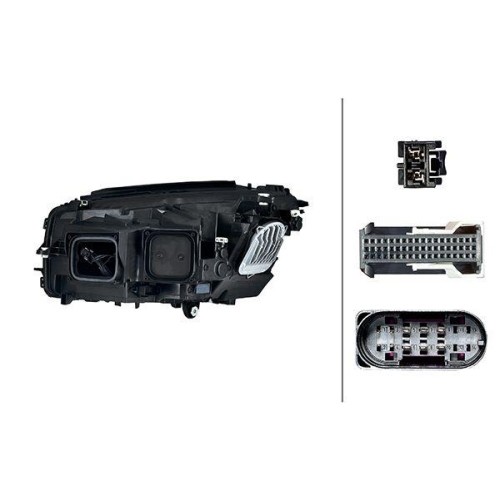 HELLA Hauptscheinwerfer 1EX 354 877-181 für MERCEDES-BENZ, rechts