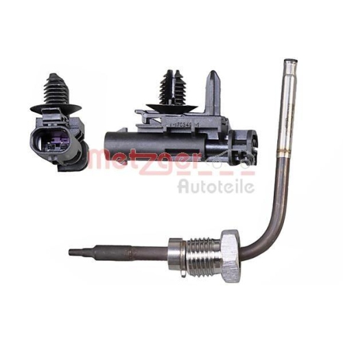 Sensor, Abgastemperatur METZGER 0894642 für VOLVO, Katalysator, oben