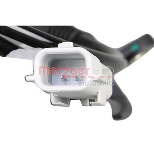 Sensor, Raddrehzahl METZGER 09001253 f&uuml;r RENAULT DACIA, Hinterachse links