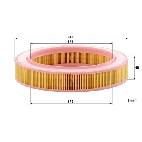 Luftfilter MANN-FILTER C 2540 f&uuml;r VAG