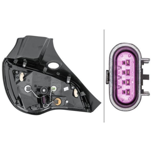 HELLA Heckleuchte 2SD 354 812-021 für OPEL VAUXHALL, rechts