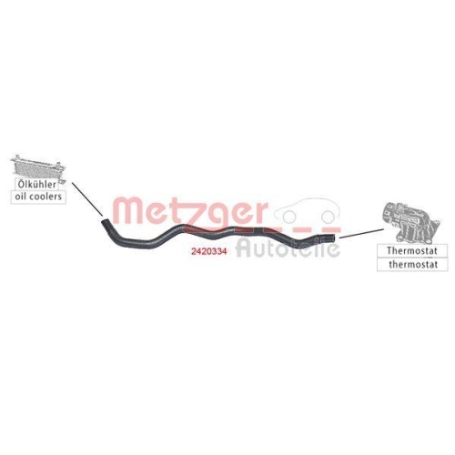 K&uuml;hlerschlauch METZGER 2420334 f&uuml;r CITRO&Euml;N FIAT PEUGEOT, rechts oben