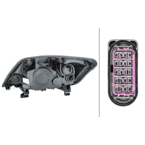 HELLA Hauptscheinwerfer 1EJ 009 696-721 f&uuml;r FORD, rechts