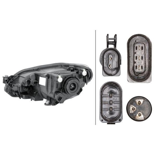 HELLA Hauptscheinwerfer 1LL 012 644-041 für VW, rechts