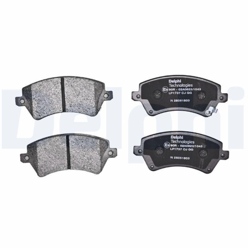 DELPHI LP1737 Bremsbelagsatz, Scheibenbremse f&uuml;r TOYOTA, Vorderachse