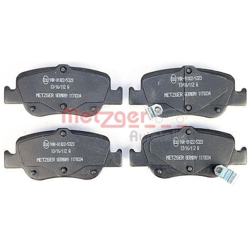 Bremsbelagsatz, Scheibenbremse METZGER 1170334 GREENPARTS f&uuml;r TOYOTA