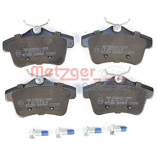 Bremsbelagsatz, Scheibenbremse METZGER 1170335 GREENPARTS f&uuml;r CITRO&Euml;N PEUGEOT