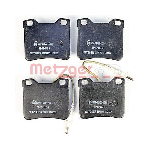 Bremsbelagsatz, Scheibenbremse METZGER 1170336 f&uuml;r MERCEDES-BENZ PEUGEOT