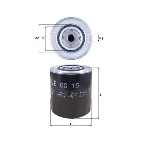 Ölfilter KNECHT OC 15 für DAIHATSU FIAT FORD GMC IVECO VOLVO CASE IH SAME KUBOTA