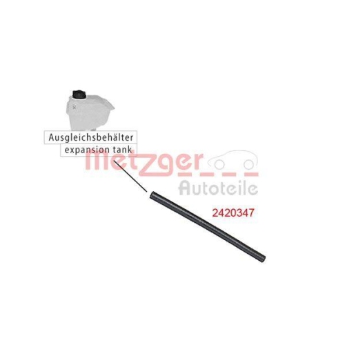 Entl&uuml;ftungsschlauch, Ausgleichsbeh&auml;lter METZGER 2420347 f&uuml;r FIAT