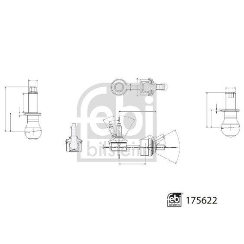 FEBI BILSTEIN Stange/Strebe, Stabilisator 175622 f&uuml;r TESLA, Hinterachse links