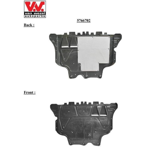 Motorraumdämmung VAN WEZEL 5766702 für AUDI SEAT SKODA VW, unten