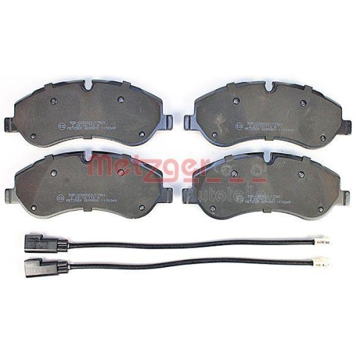 Bremsbelagsatz, Scheibenbremse METZGER 1170349 f&uuml;r FORD, Vorderachse