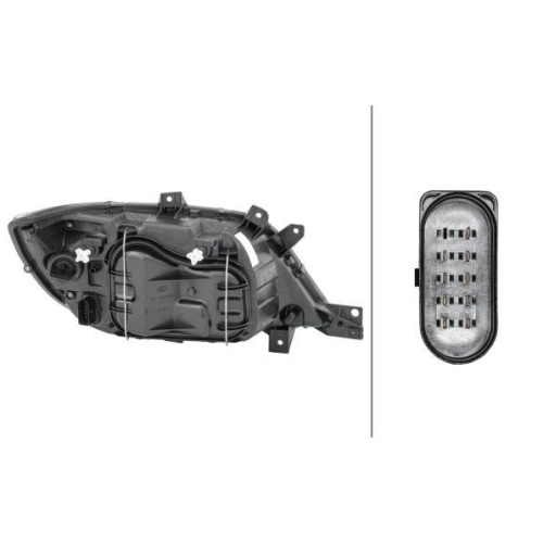 HELLA Hauptscheinwerfer 1EH 008 010-011 für MERCEDES-BENZ, links