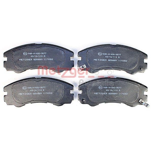 Bremsbelagsatz, Scheibenbremse METZGER 1170352 f&uuml;r OPEL, Vorderachse