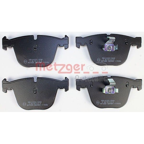 Bremsbelagsatz, Scheibenbremse METZGER 1170356 GREENPARTS f&uuml;r BMW, Hinterachse
