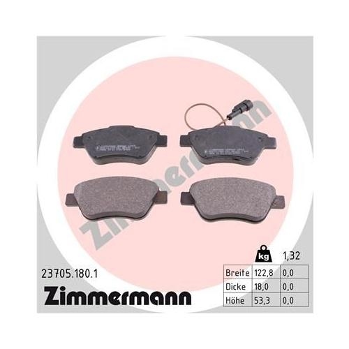 Bremsscheibe ZIMMERMANN 230.2365.20 COAT Z f&uuml;r FIAT CITRO&Euml;N/PEUGEOT, Vorderachse