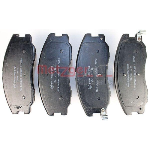 Bremsbelagsatz, Scheibenbremse METZGER 1170358 f&uuml;r OPEL, Vorderachse