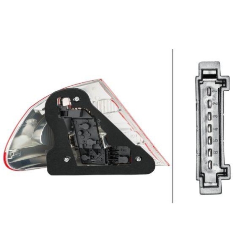 HELLA Heckleuchte 2VP 008 326-061 für MERCEDES-BENZ, rechts