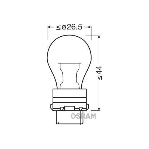 Glühlampe, Blinkleuchte ams-OSRAM 3757AK ORIGINAL für, hinten, vorne