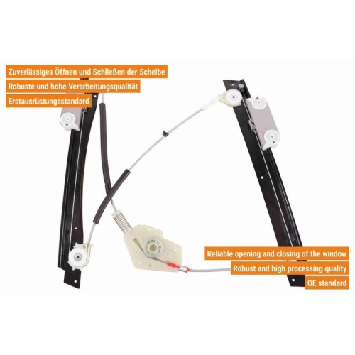 VAICO Fensterheber links und rechts elektrisch vorne V10-8753 + V10-8754 f&uuml;r VW
