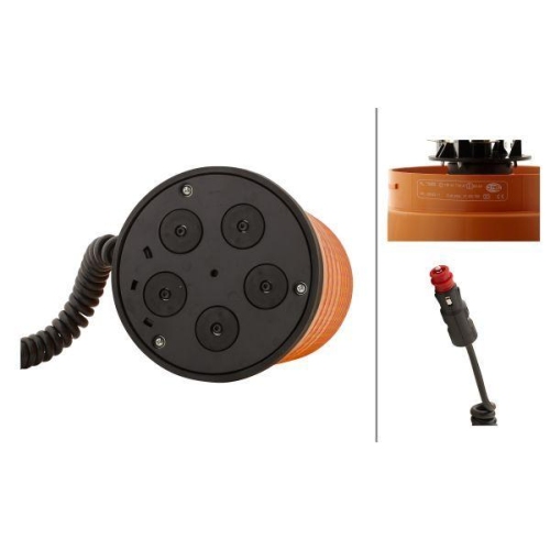 HELLA Rundumkennleuchte 2RL 008 062-111 KL 7000 für DAF MAN SCANIA VAN HOOL DOLL