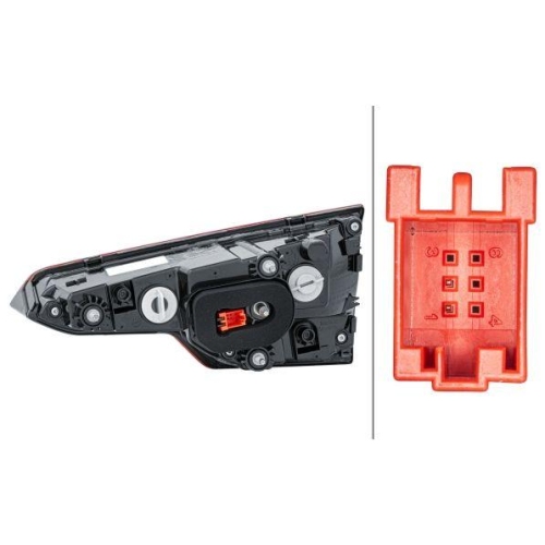 HELLA Heckleuchte 2SA 012 249-091 für AUDI AUDI (FAW), links