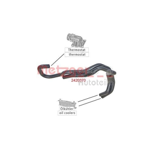 K&uuml;hlerschlauch METZGER 2420370 f&uuml;r NISSAN OPEL RENAULT GENERAL MOTORS