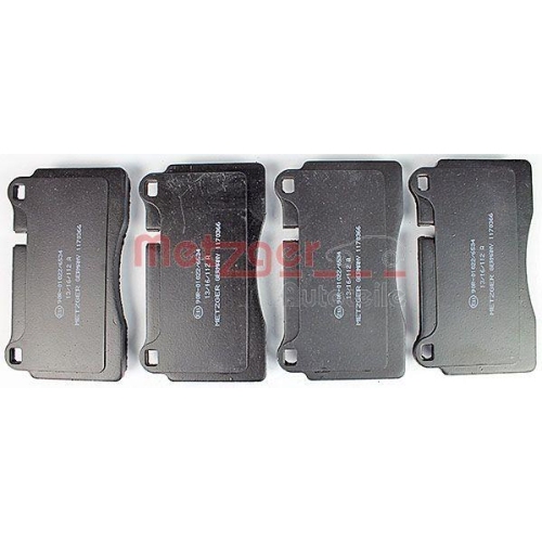 Bremsbelagsatz, Scheibenbremse METZGER 1170366 GREENPARTS f&uuml;r VAG, Vorderachse