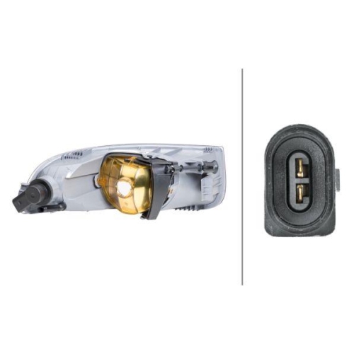 HELLA Nebelscheinwerfer 1NE 271 615-131 für SKODA, links