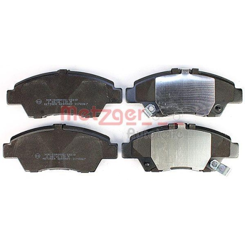 Bremsbelagsatz, Scheibenbremse METZGER 1170367 GREENPARTS f&uuml;r HONDA, Vorderachse