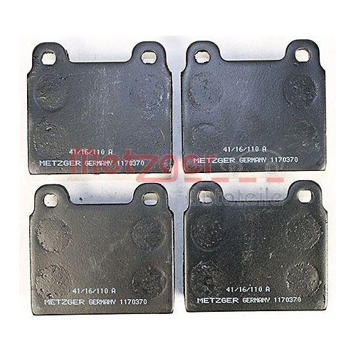 Bremsbelagsatz, Scheibenbremse METZGER 1170370 f&uuml;r VW, Vorderachse