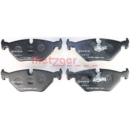 Bremsbelagsatz, Scheibenbremse METZGER 1170371 f&uuml;r BMW, Hinterachse