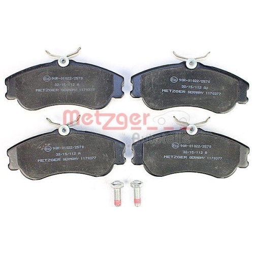 Bremsbelagsatz, Scheibenbremse METZGER 1170377 GREENPARTS f&uuml;r CITRO&Euml;N