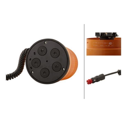 HELLA Rundumkennleuchte 2RL 008 062-101 für VAN HOOL HYUNDAI CASE IH O&K