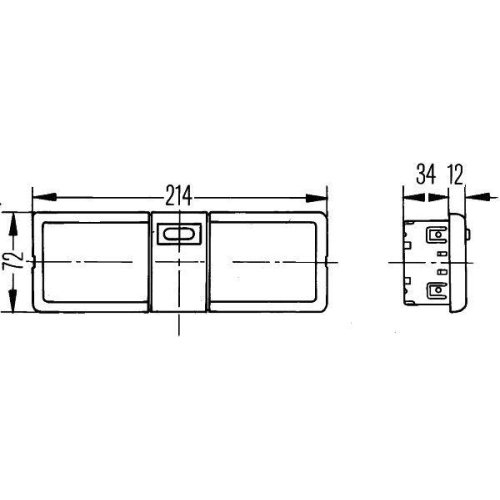 HELLA Innenraumleuchte 2JA 006 447-251 für DAF KÄSSBOHRER MERCEDES-BENZ VOLVO