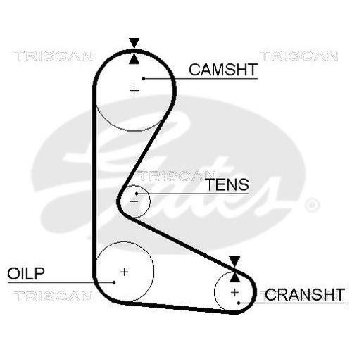 Zahnriemen TRISCAN 8645 5103 f&uuml;r DANA