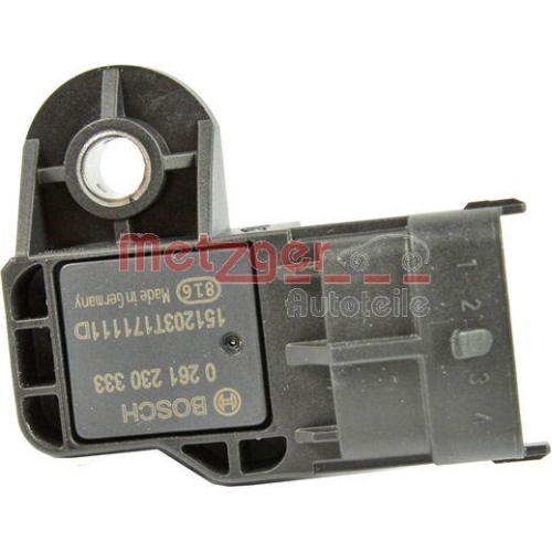 Sensor, Saugrohrdruck METZGER 0906219 ORIGINAL ERSATZTEIL f&uuml;r FORD, Saugrohr