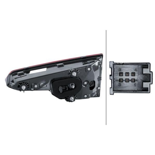 HELLA Heckleuchte 2SV 012 247-071 für AUDI AUDI (FAW), links