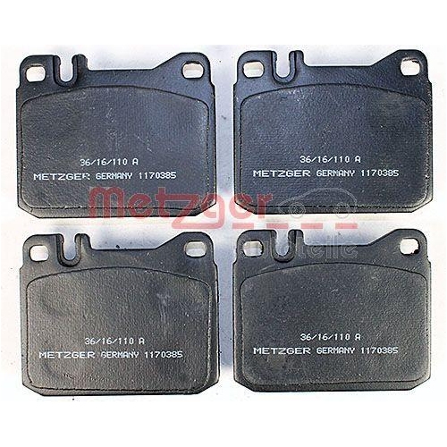 Bremsbelagsatz, Scheibenbremse METZGER 1170385 f&uuml;r MERCEDES-BENZ, Vorderachse