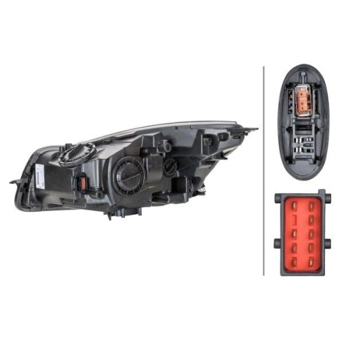 HELLA Hauptscheinwerfer 1ZT 009 631-321 für OPEL VAUXHALL GENERAL MOTORS, rechts