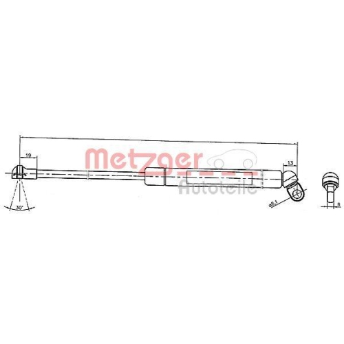 Gasfeder, Koffer-/Laderaum METZGER 2110334 f&uuml;r BMW