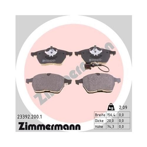 Bremsscheibe ZIMMERMANN 100.1235.20 COAT Z für VAG VW (FAW) VW (SVW) SKODA (SVW)