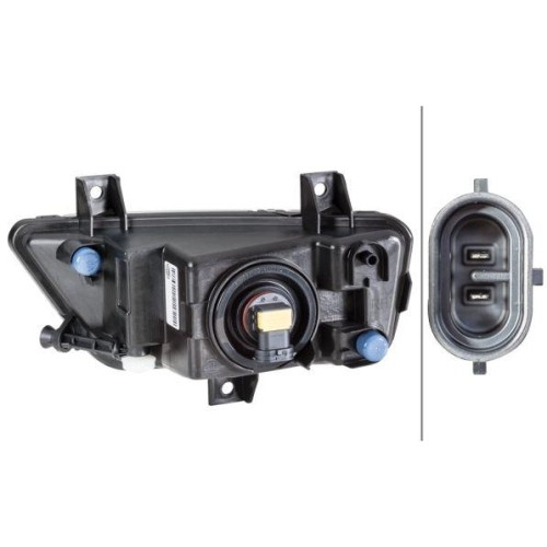 HELLA Nebelscheinwerfer 1ND 013 017-021 für SKODA, rechts