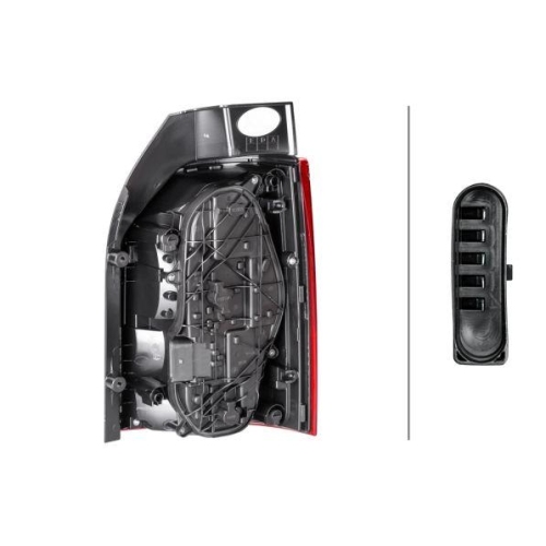 HELLA Heckleuchte 2SK 012 336-071 für VW, links, für Fahrzeuge mit Heckklappe