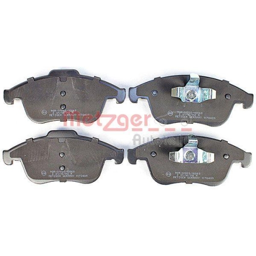 Bremsbelagsatz, Scheibenbremse METZGER 1170409 für RENAULT, Vorderachse