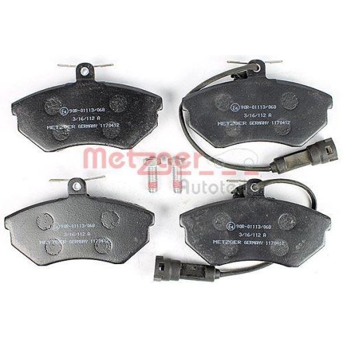 Bremsbelagsatz, Scheibenbremse METZGER 1170412 f&uuml;r VAG, Vorderachse