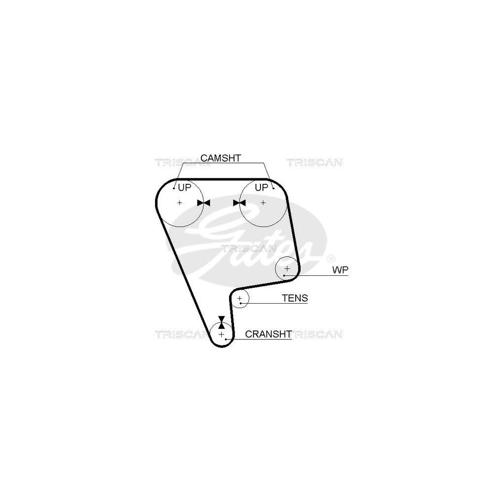 Zahnriemen TRISCAN 8645 5348xs f&uuml;r HONDA DANA