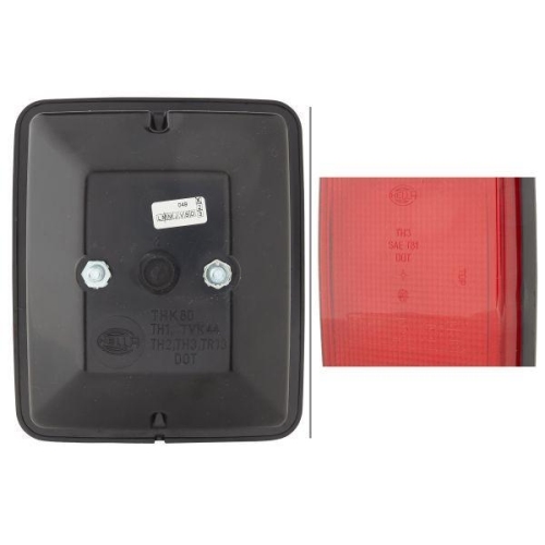 HELLA Schlussleuchte 2SA 003 236-147 für MACK FREIGHTLINER EVOBUS PREVOST, links